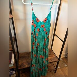 Floral Green Maxi Dress